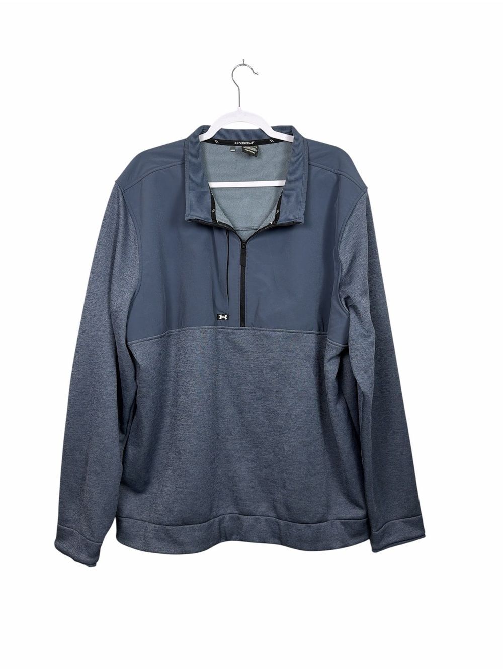 Under Armour Golf Storm Pullover Jacket 3XL Blue Quarter Zip Performance Fleece